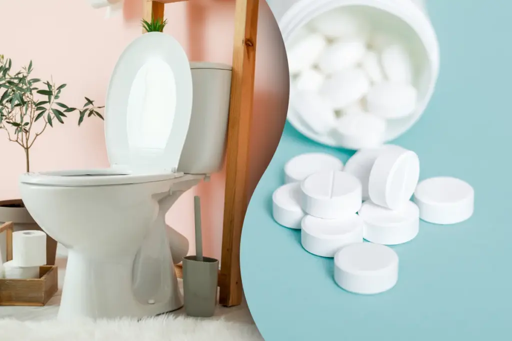 To Aspirin-tabletter i 0,5 liter vand: WC ser nyt ud